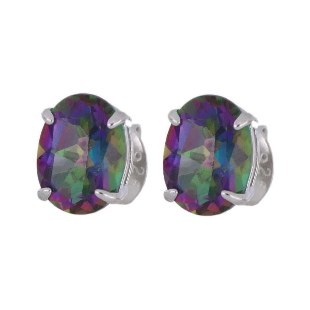 Rainbow Topaz Earrings (Rainbow Topaz 3.0 cts.) Not Net