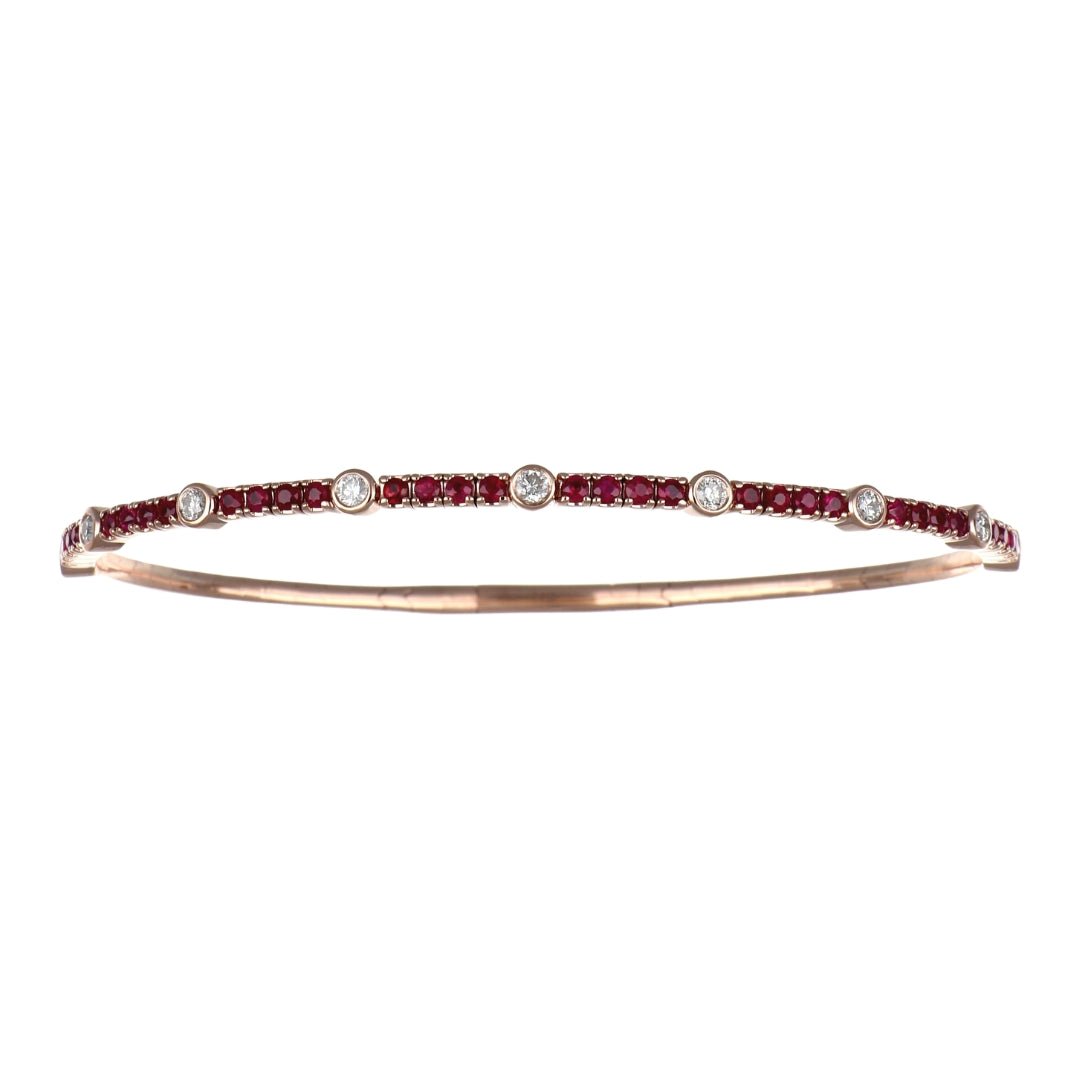 Ruby Bangle (Ruby 0.95 cts. White Diamond 0.37 cts.) Not Net