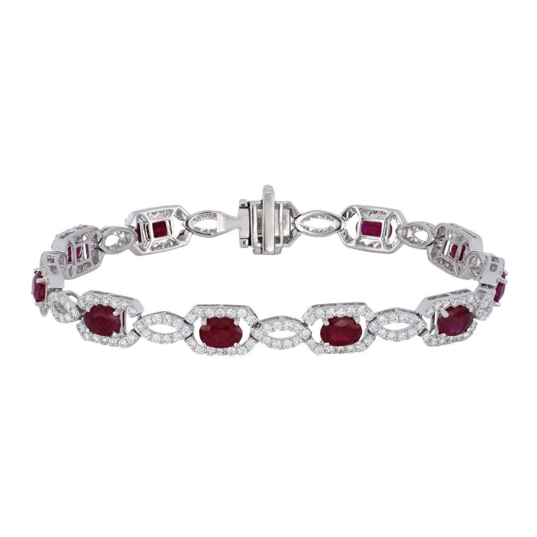 Ruby Bracelet (Ruby 5.9 cts. White Diamond 2.95 cts.) Not Net