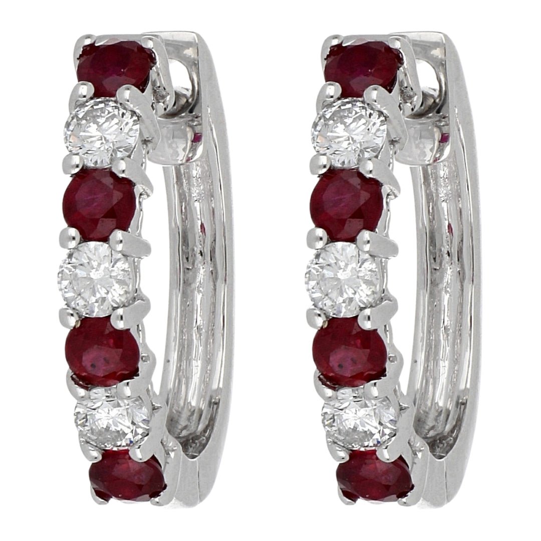 Ruby Earrings (Ruby 0.56 cts. White Diamond 0.29 cts.) Not Net