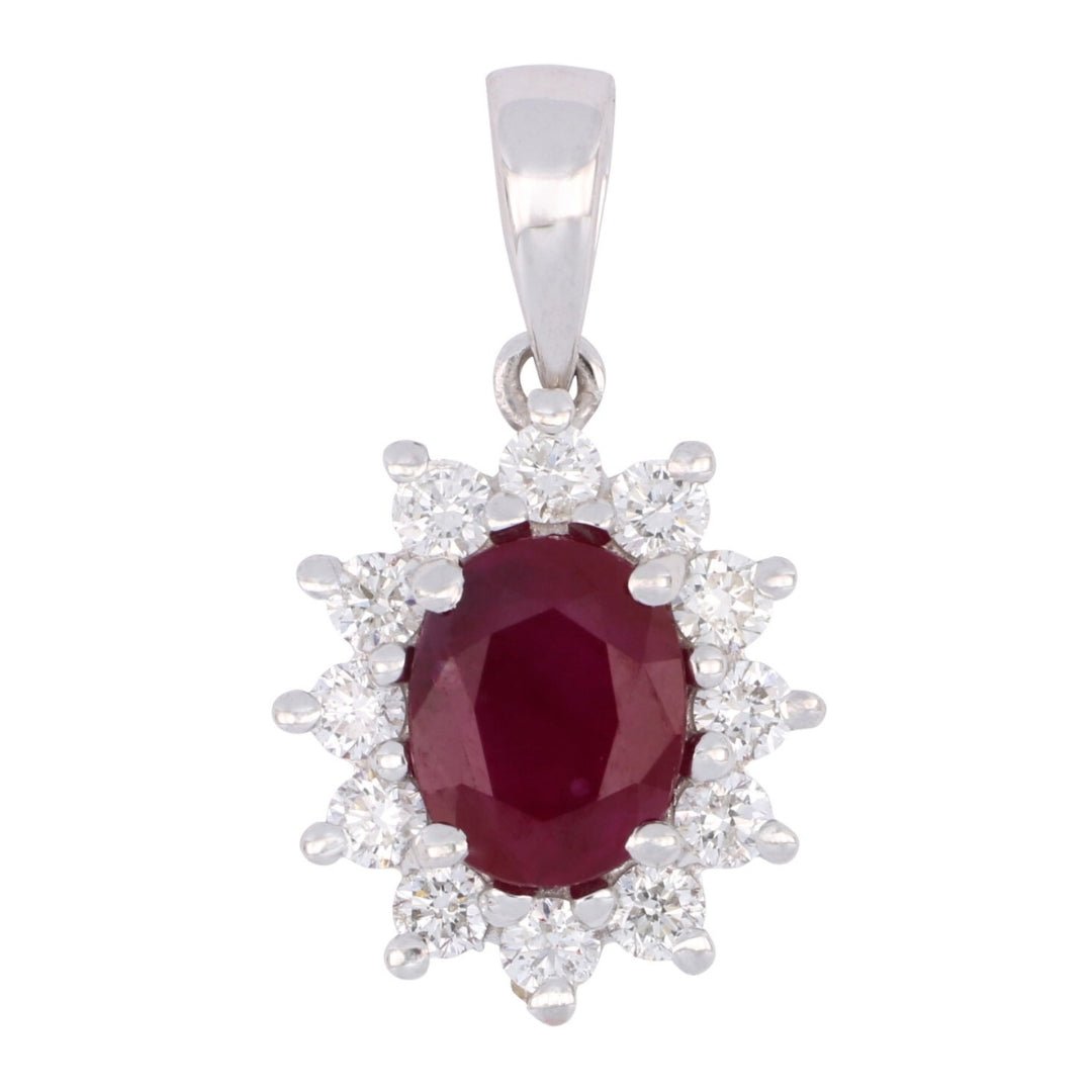 Ruby Pendant (Ruby 1.03 cts. White Diamond 0.29 cts.) Not Net