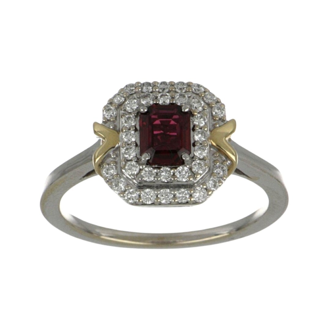 Ruby Ring (Ruby 0.5 cts. White Diamond 0.26 cts.) Not Net