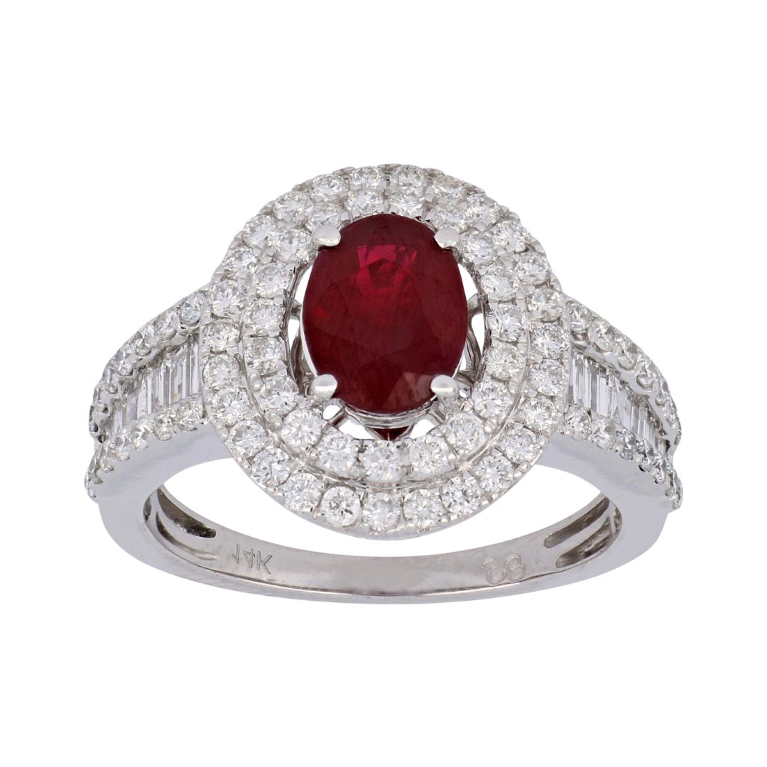 Ruby Ring (Ruby 1.44 cts. White Diamond 0.36 cts. White Diamond 0.79 cts.) Not Net