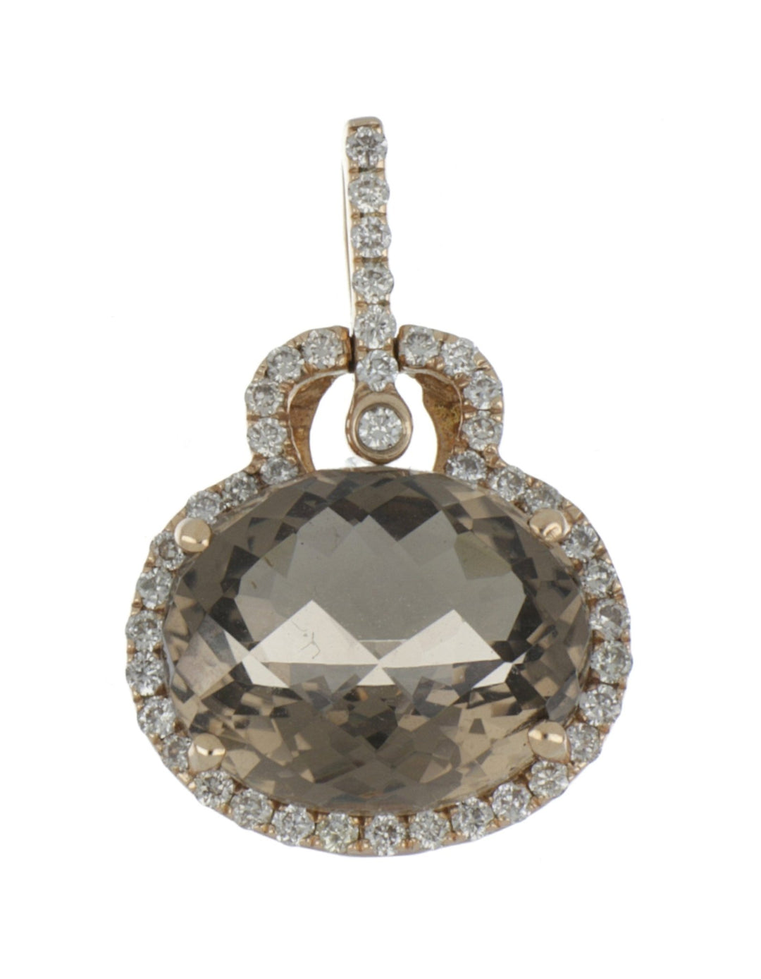 Smokey Topaz Ladies Pendant (Smokey Topaz 4.03 cts White Diamonds 0.22 cts) Not Net