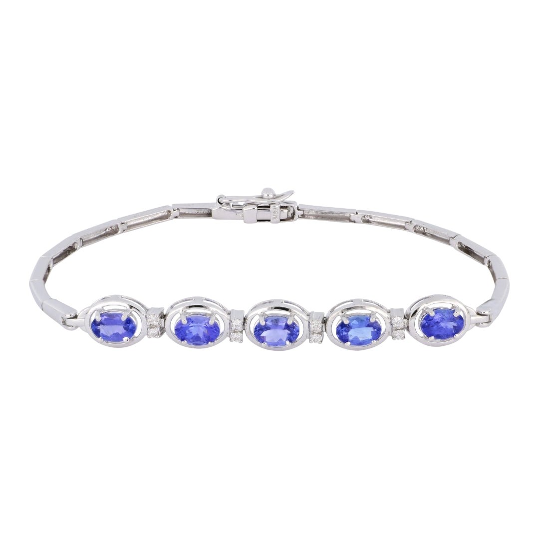 Tanzanite Bracelet (Tanzanite 2.47 cts. White Diamond 0.09 cts.) Not Net