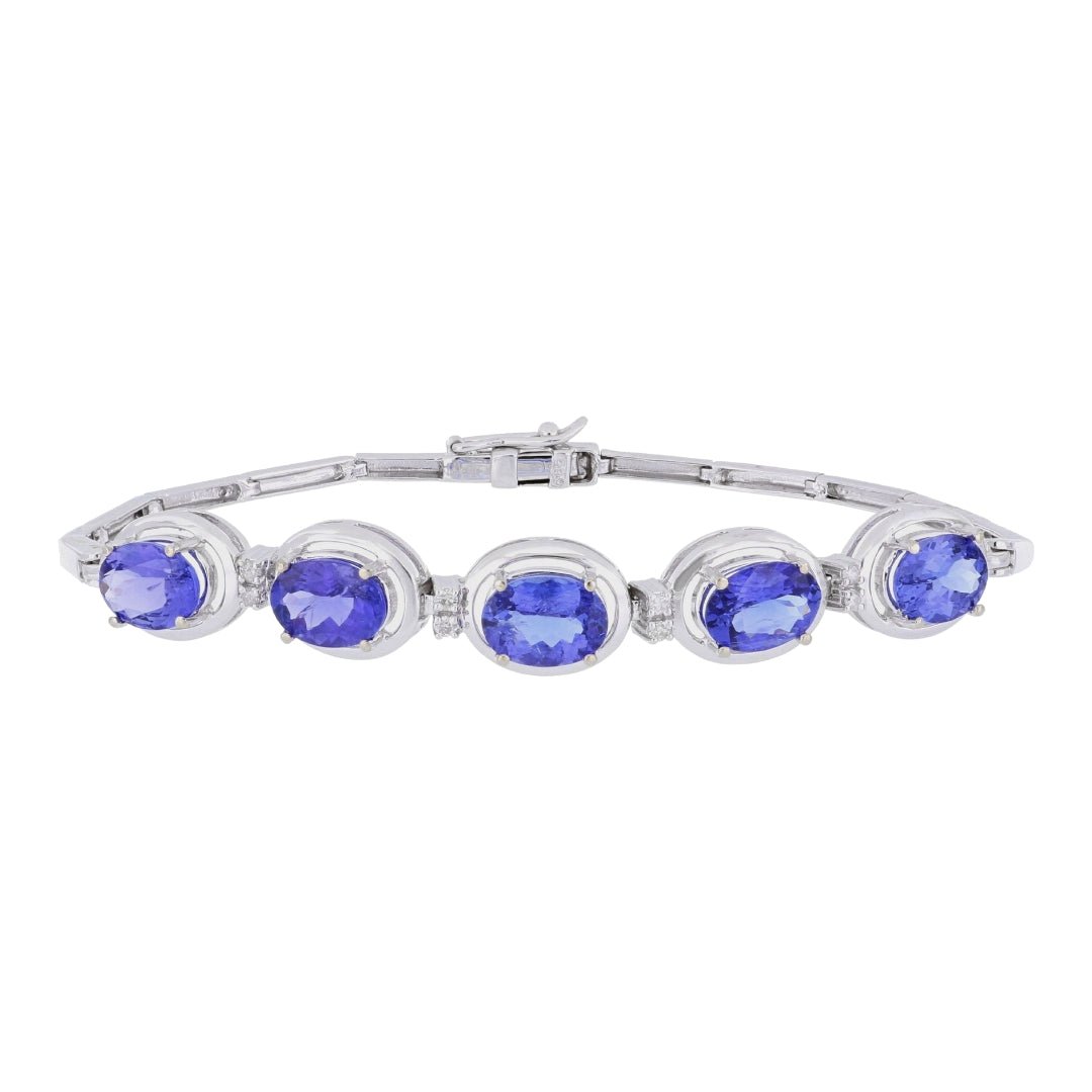 Tanzanite Bracelet (Tanzanite 7.11 cts. White Diamond 0.1 cts.) Not Net