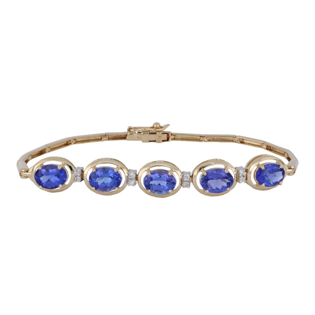 Tanzanite Bracelet (Tanzanite 7.22 cts. White Diamond 0.1 cts) Not Net