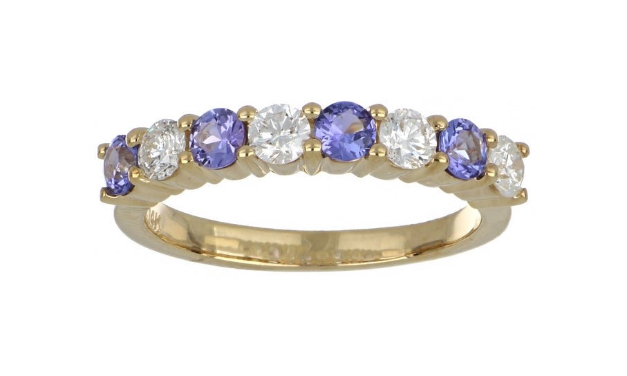 Tanzanite Ladies Ring (Tanzanite 0.65 cts. White Diamond 0.51 cts.) Not Net