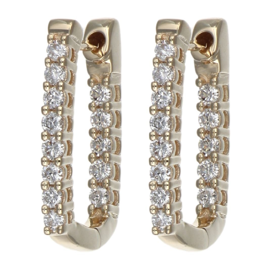 White Diamond Earrings (White Diamond 0.49 cts.) Not Net