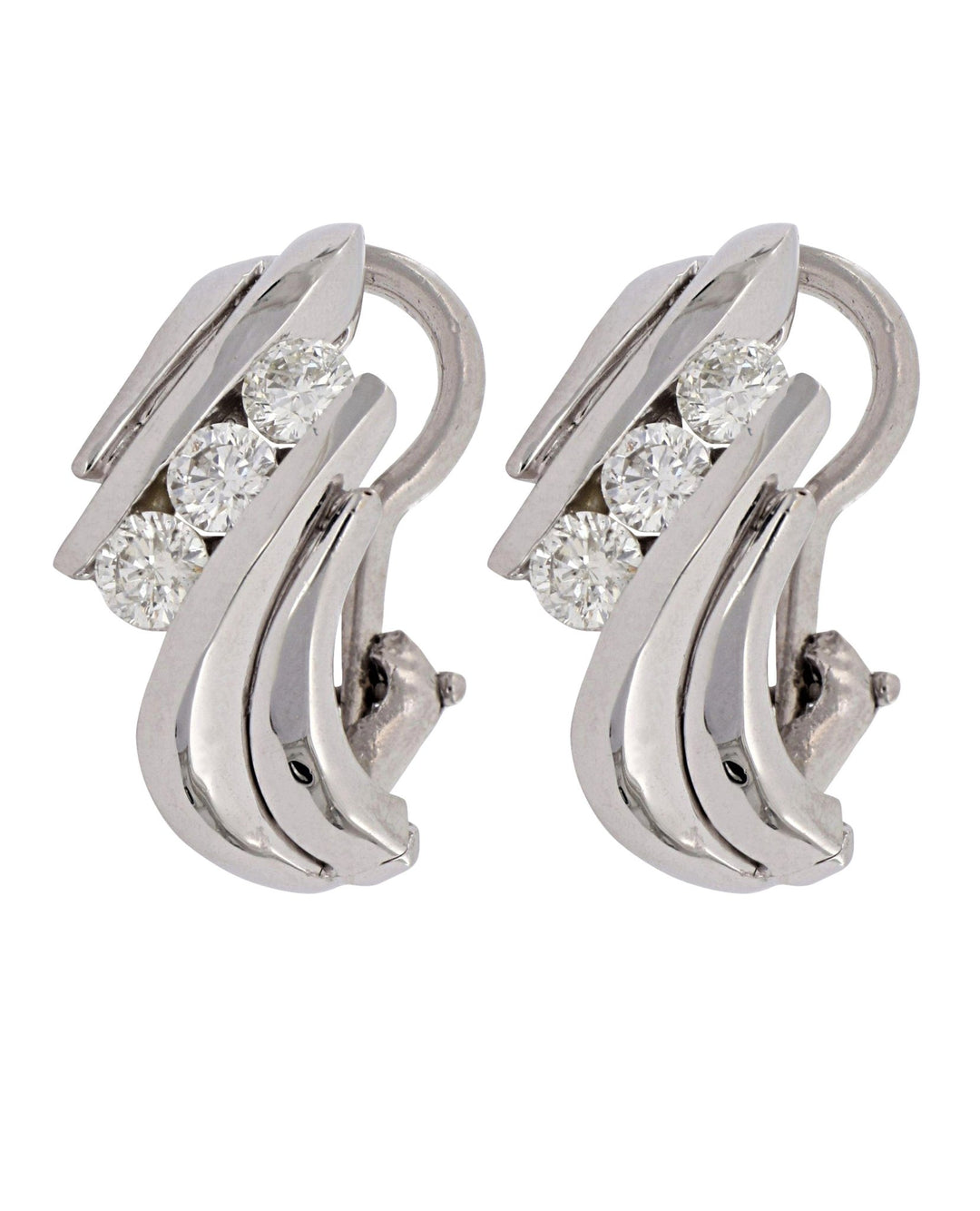 White Diamond Earrings (White Diamond 0.75 cts.) Not Net