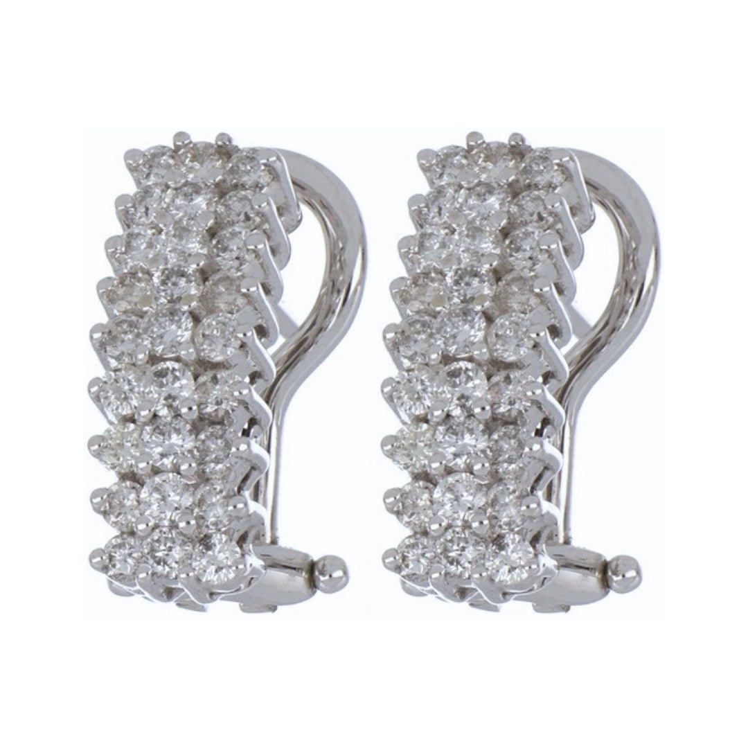 White Diamond Earrings (White Diamond 0.92 cts.) Not Net