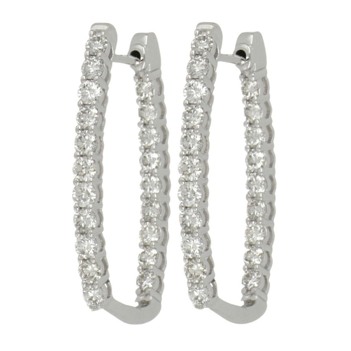 White Diamond Earrings (White Diamond 1.488 cts.) Not Net