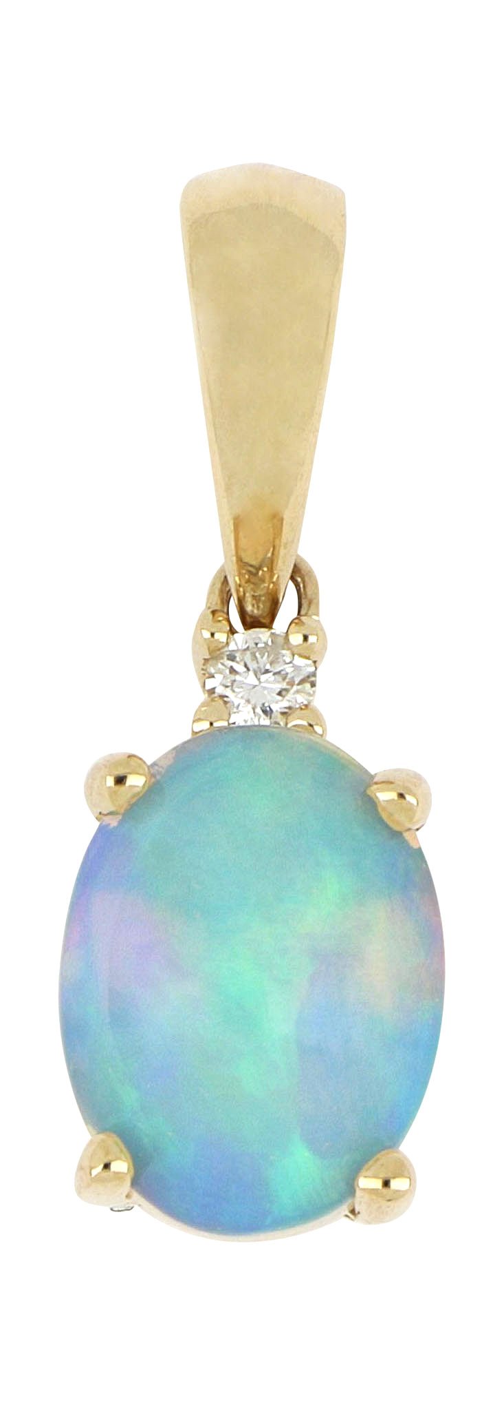 White Opal Ladies Pendant (White Opal 0.78 cts. White Diamond 0.02 cts.) Not Net