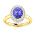 14kt Gold Oval Tanzanite and Diamond Ladies Ring (Tanzanite 1.00ct Diamonds 0.40 cts)