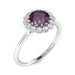 14KT Gold Round Brilliant Natural Alexandrite and Diamond Ladies Ring (Alexandrite 1.00 cts. White Diamond 0.20 cts.)