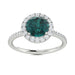 14KT Gold Round Brilliant Natural Alexandrite and Diamond Ladies Ring (Alexandrite 1.08 cts. White Diamond 0.20 cts.)