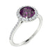 14KT Gold Round Brilliant Natural Alexandrite and Diamond Ladies Ring (Alexandrite 1.08 cts. White Diamond 0.20 cts.)