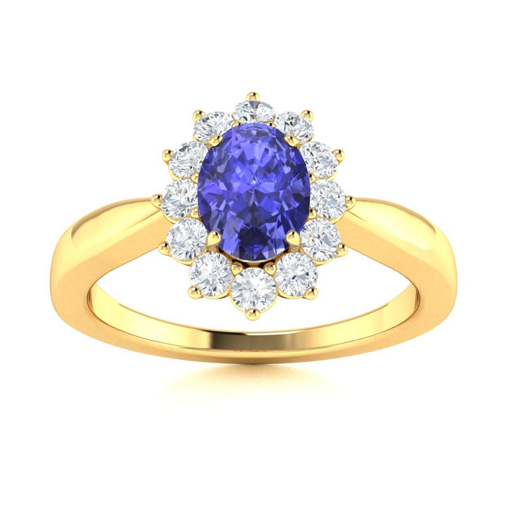 14kt Gold Tanzanite and Diamond Ladies Ring (Tanzanite 1.00cts Diamonds 0.40 cts)