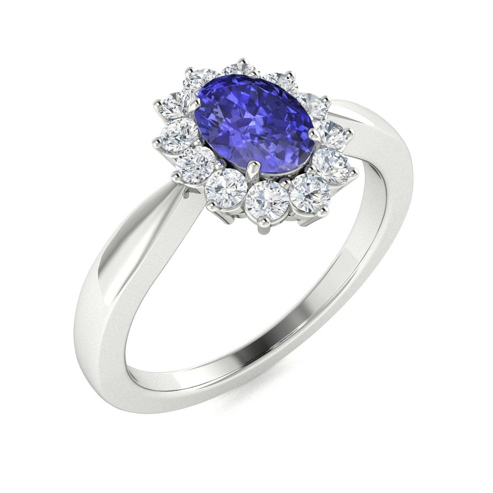 14kt Gold Tanzanite and Diamond Ladies Ring (Tanzanite 1.00cts Diamonds 0.40 cts)