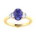 14KT Gold Tanzanite and Diamond Ladies Ring (Tanzanite 1.21 cts White Diamonds 0.13 cts)