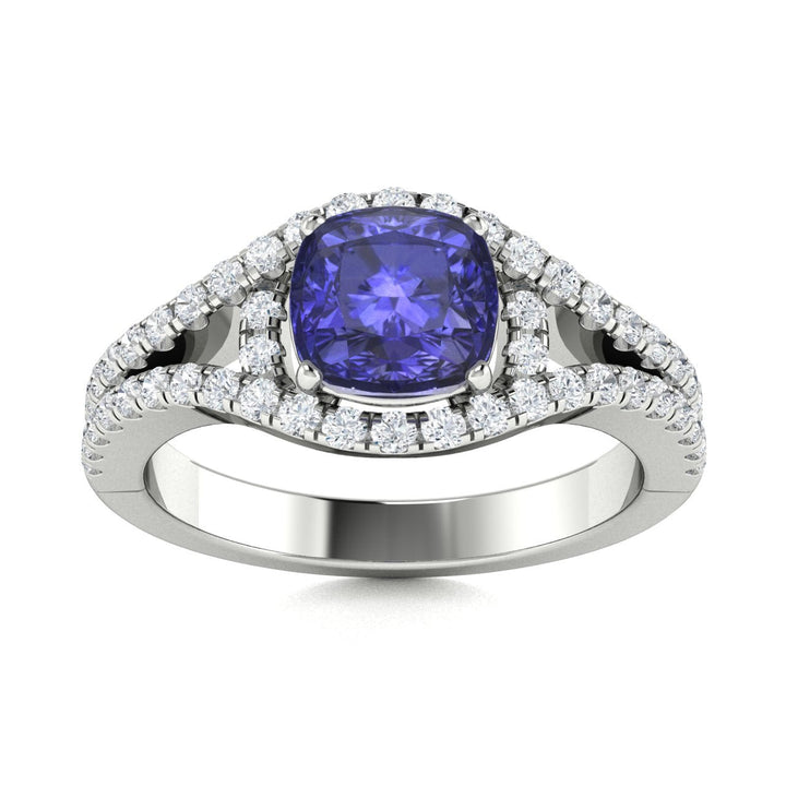 14KT Gold Tanzanite and Diamond Ladies Ring (Tanzanite 1.44 cts. White Diamond 0.49 cts.)