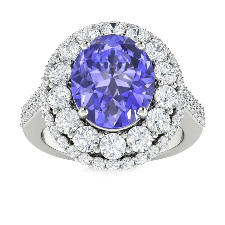 14KT Gold Tanzanite and Diamond Ladies Ring (Tanzanite 1.47 cts. White Diamond 0.68 cts.)