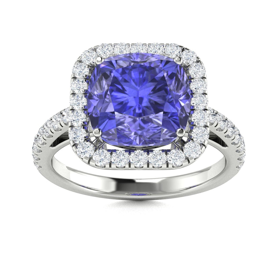 14KT Gold Tanzanite and Diamond Ladies Ring (Tanzanite 2.93 cts White Diamonds 0.48 cts)