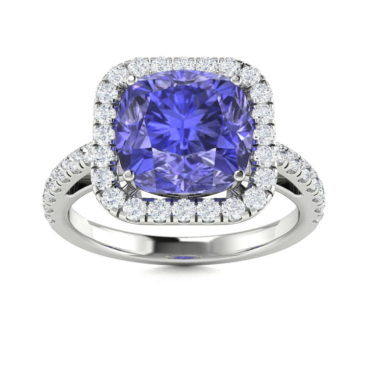 14KT Gold Tanzanite and Diamond Ladies Ring (Tanzanite 2.93 cts White Diamonds 0.48 cts)