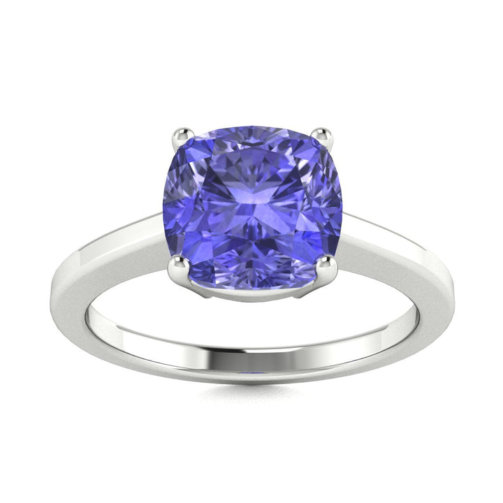 18kt Gold Cushion Brilliant Tanzanite Ladies Ring (Tanzanite 3.00ct)