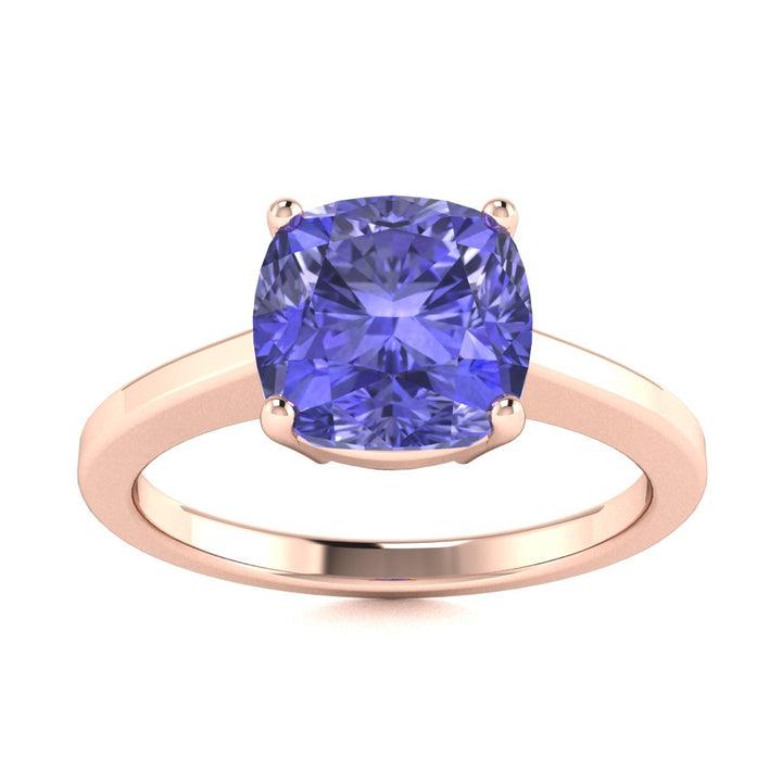 18kt Gold Cushion Brilliant Tanzanite Ladies Ring (Tanzanite 3.00ct)