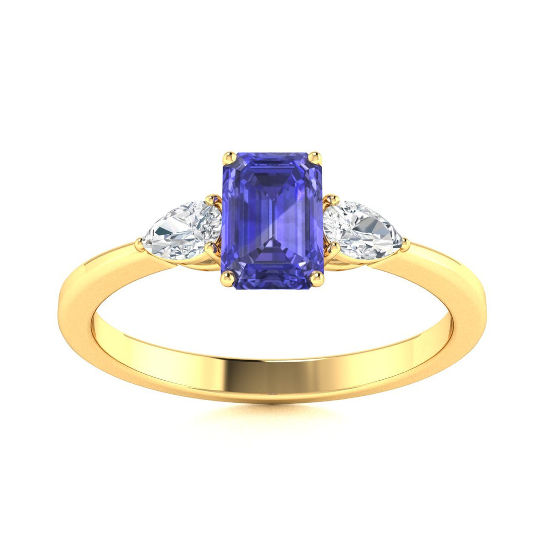 18KT Gold Tanzanite and Diamond Ladies Ring (Tanzanite 1.50 cts. White Diamonds 0.40 cts.)