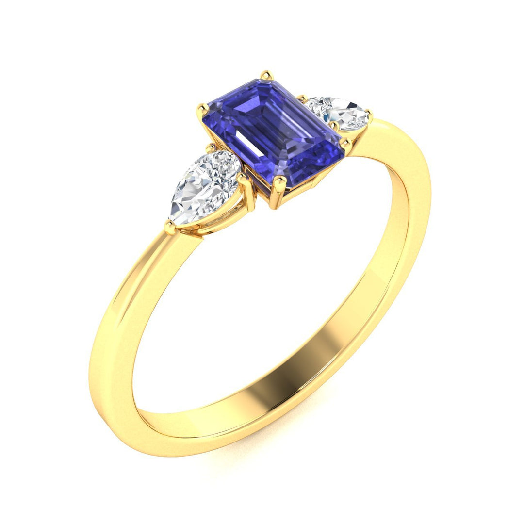 18KT Gold Tanzanite and Diamond Ladies Ring (Tanzanite 1.50 cts. White Diamonds 0.40 cts.)