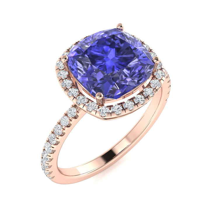 18KT Gold Tanzanite and Diamond Ladies Ring (Tanzanite 1.83 cts. White Diamond 0.21 cts.)