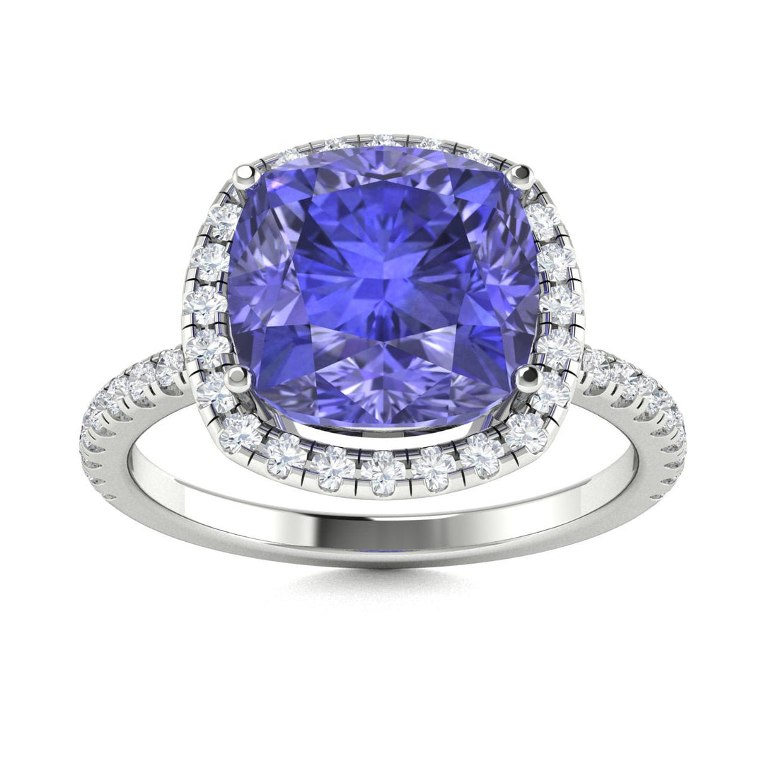 18KT Gold Tanzanite and Diamond Ladies Ring (Tanzanite 1.83 cts. White Diamond 0.21 cts.)