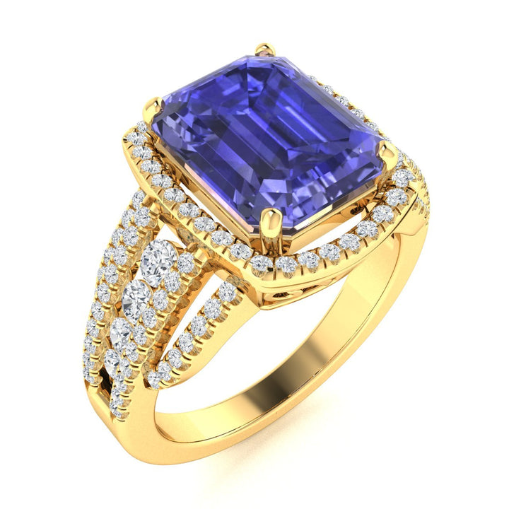 18kt Gold Tanzanite and Diamond Ladies Ring (Tanzanite 3.00ct Diamonds 0.75cts)