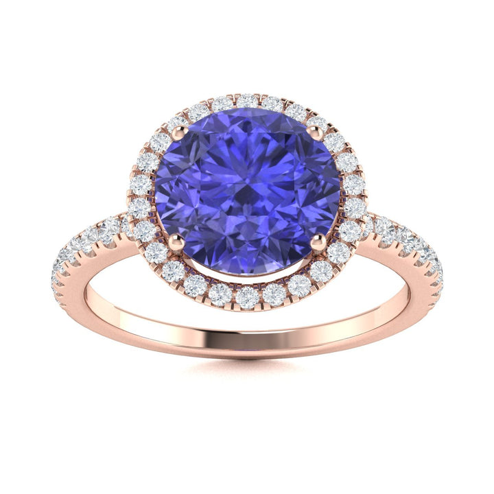 18KT Gold Tanzanite and Diamond Ladies Ring (Tanzanite 4.56 cts White Diamonds 0.53 cts)