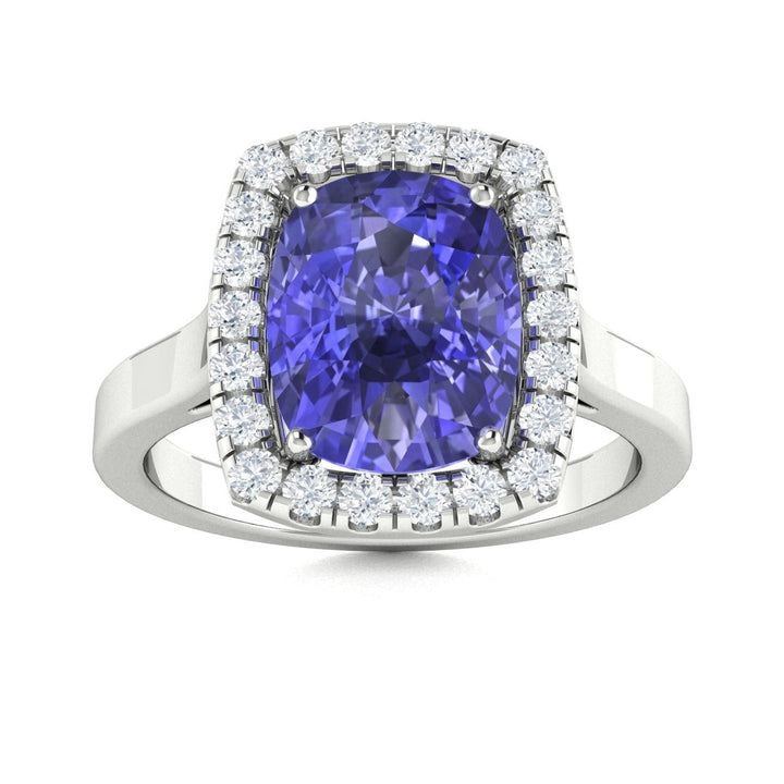 18KT Gold Tanzanite and Diamond Ladies Ring (Tanzanite 5.71 cts White Diamonds 0.64 cts)