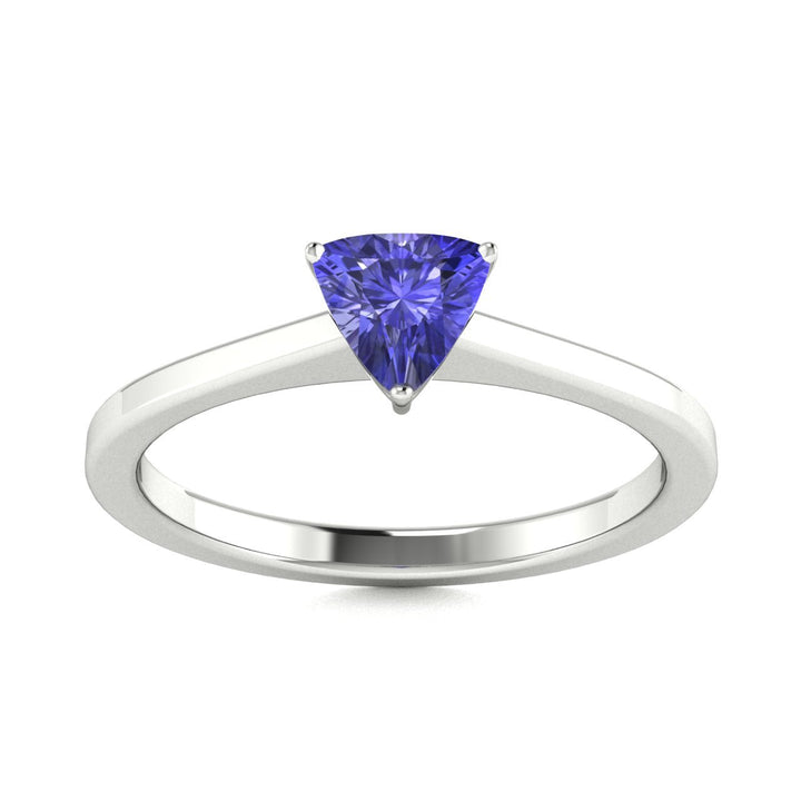 18kt Gold Trillion Cut Tanzanite Ladies Ring (Tanzanite 1.00ct)