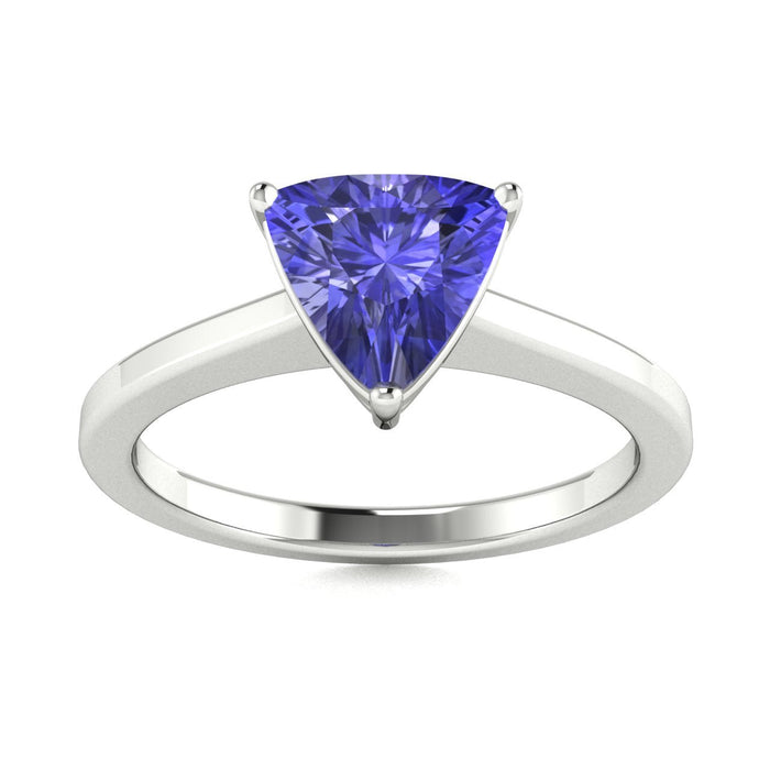 18kt Gold Trillion Cut Tanzanite Ladies Ring (Tanzanite 2.75ct)