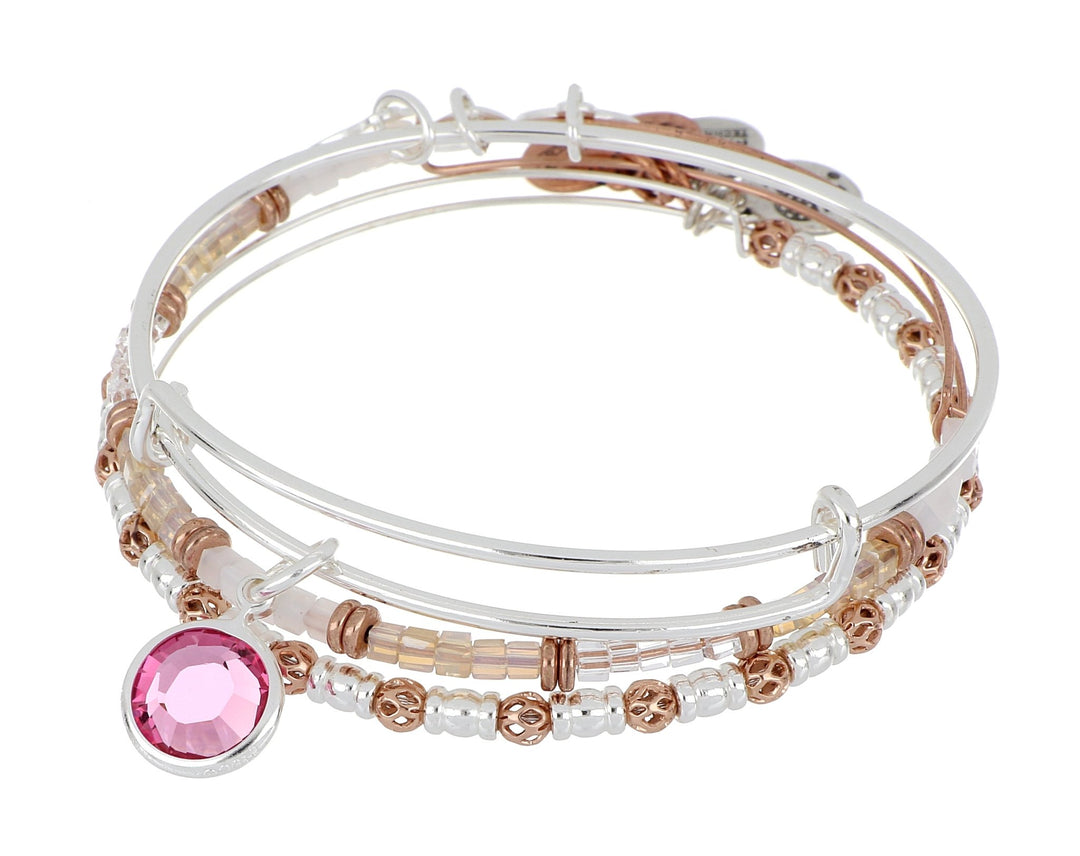 ALEX AND ANI October Birthstone Set - Rose Gold 1