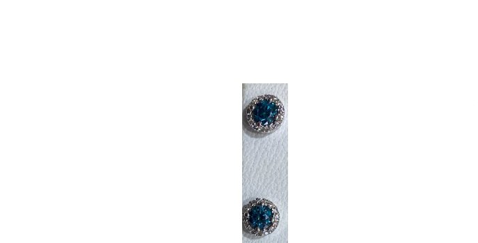 Blue Diamond Ladies Earrings (Blue Diamond 1.04 cts. White Diamond 0.26 cts)